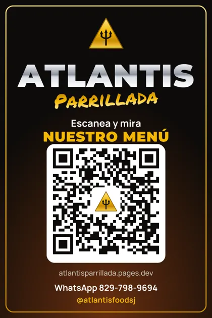 Tarjeta QR de mesa de Atlantis